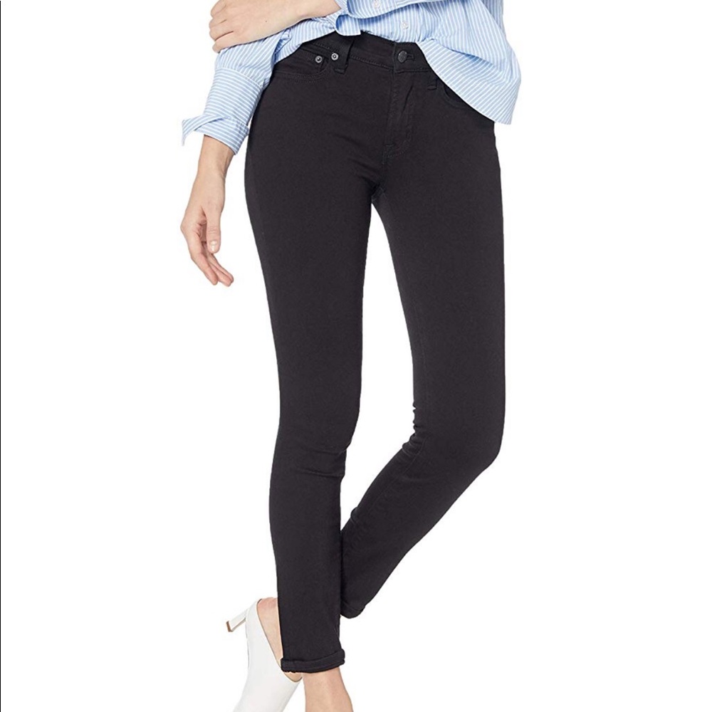 J. Crew high rise skinny jean in black/grey wash